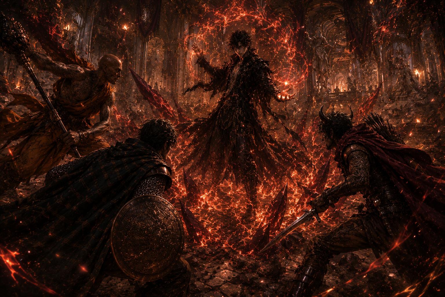 The three reach Veranth amidst red magic